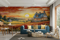 A high-quality print of a tranquil garden.

