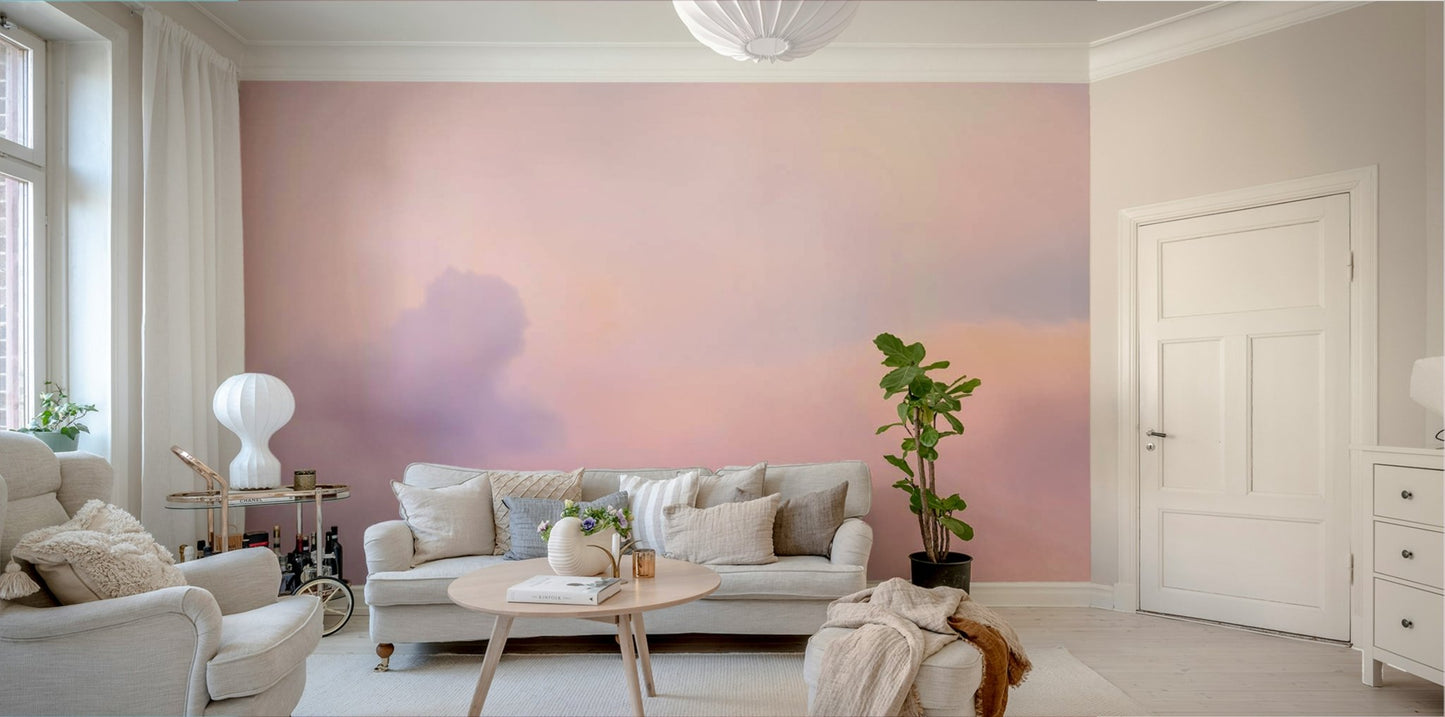 Calm sunset cloud wallpaper for bedrooms

