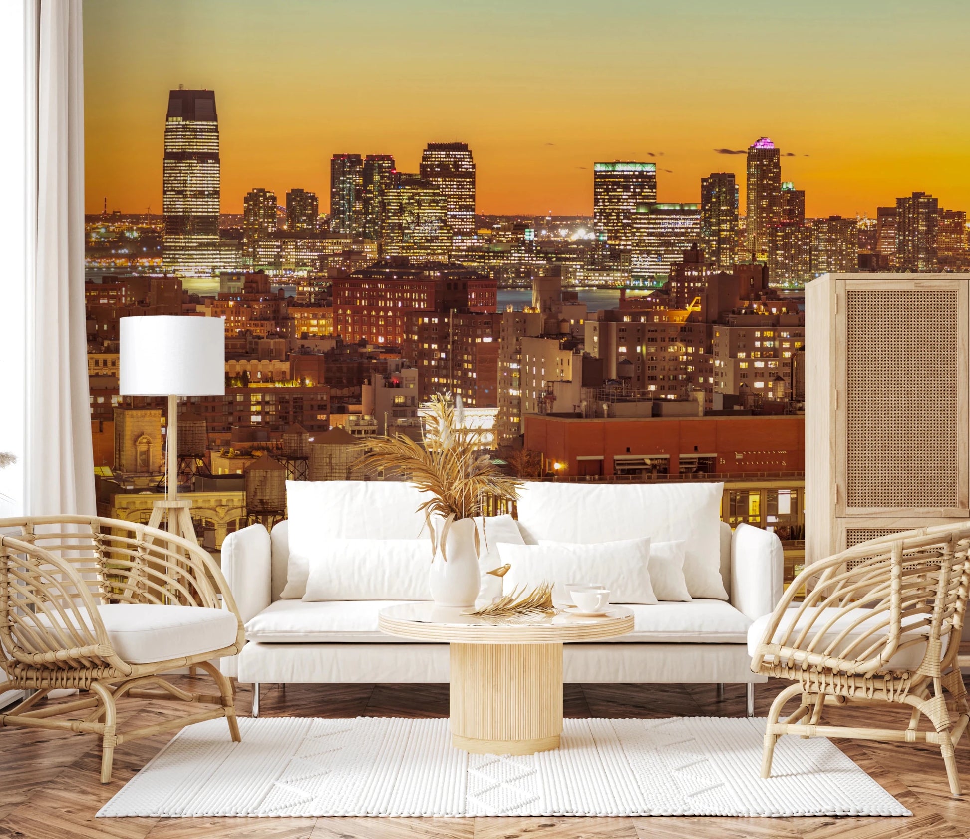 Sunset Metropolis Wall Mural