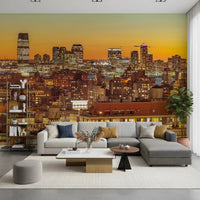 Sunset Metropolis Wall Mural