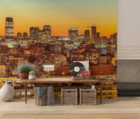Sunset Metropolis Wall Mural