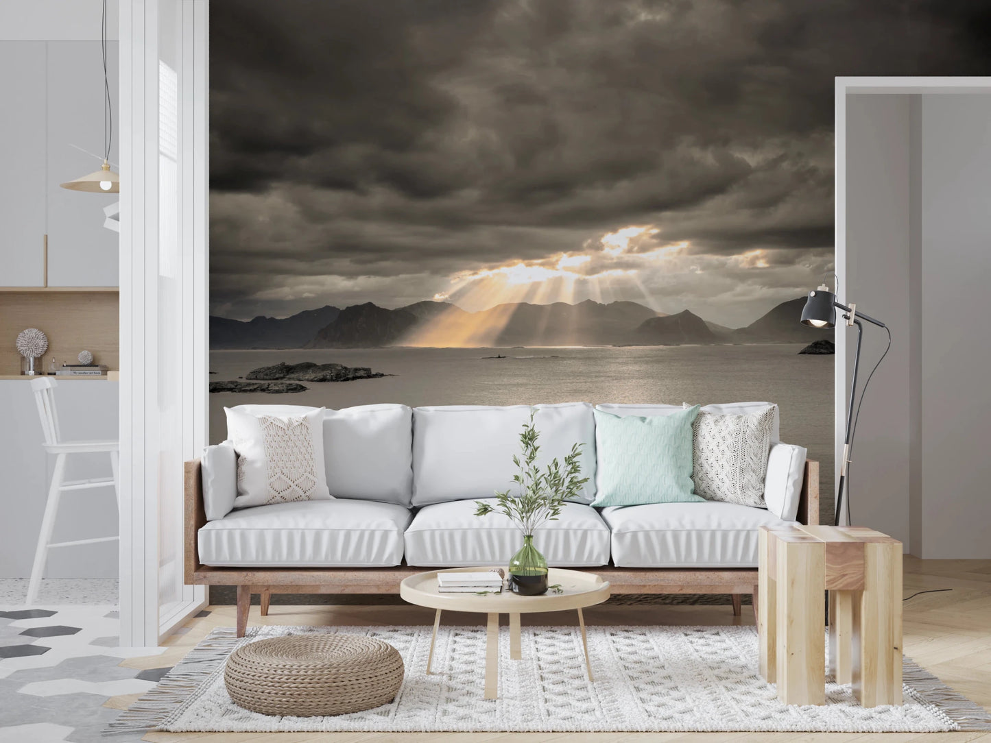 Sunset of Norwegian Fjord Wall Mural