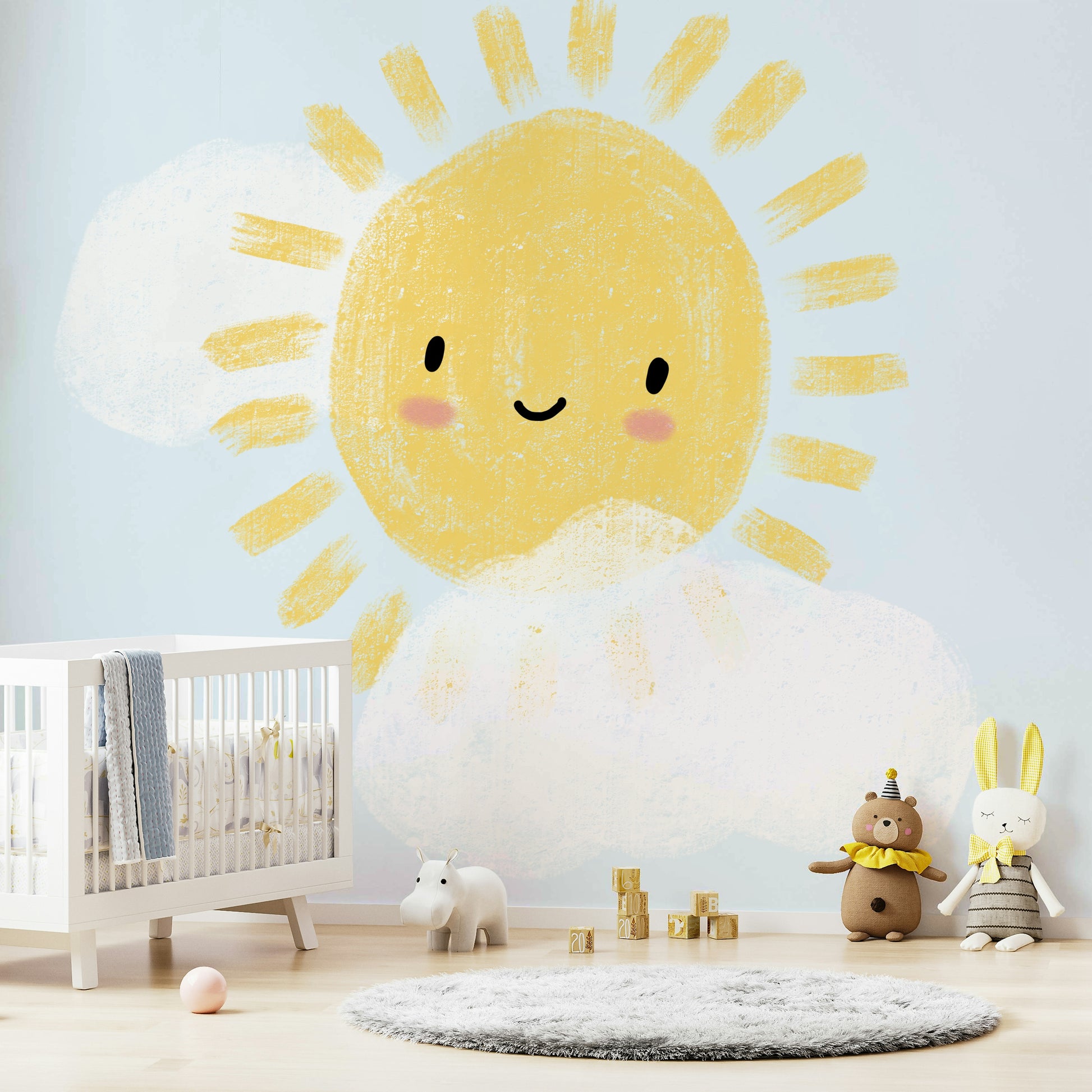 Baby room sunshine wallpaper for walls

