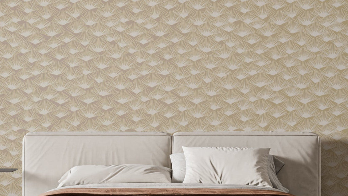 Exotic Fan Silhouette wallpaper with bold, modern fan designs.
