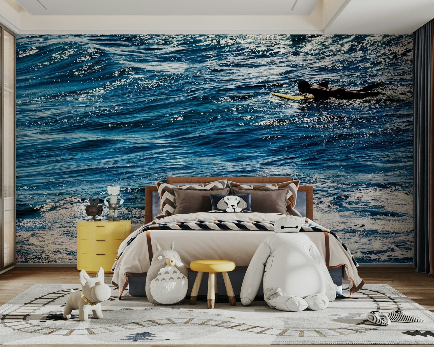 A beautiful abstract motion wallpaper mural for a modern home.

