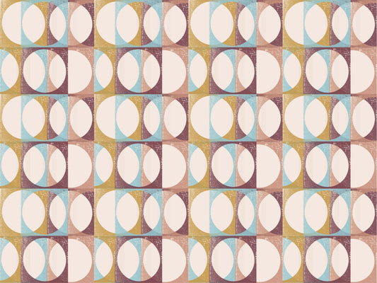 Italian Villa Pink Blush Arrows Pattern Wallpaper