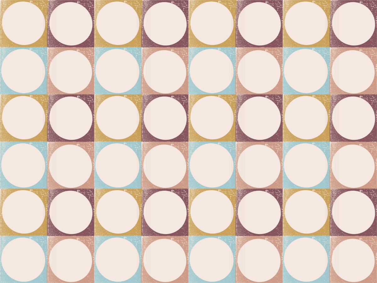 Modern Pink Blush Circles Pattern Wallpaper