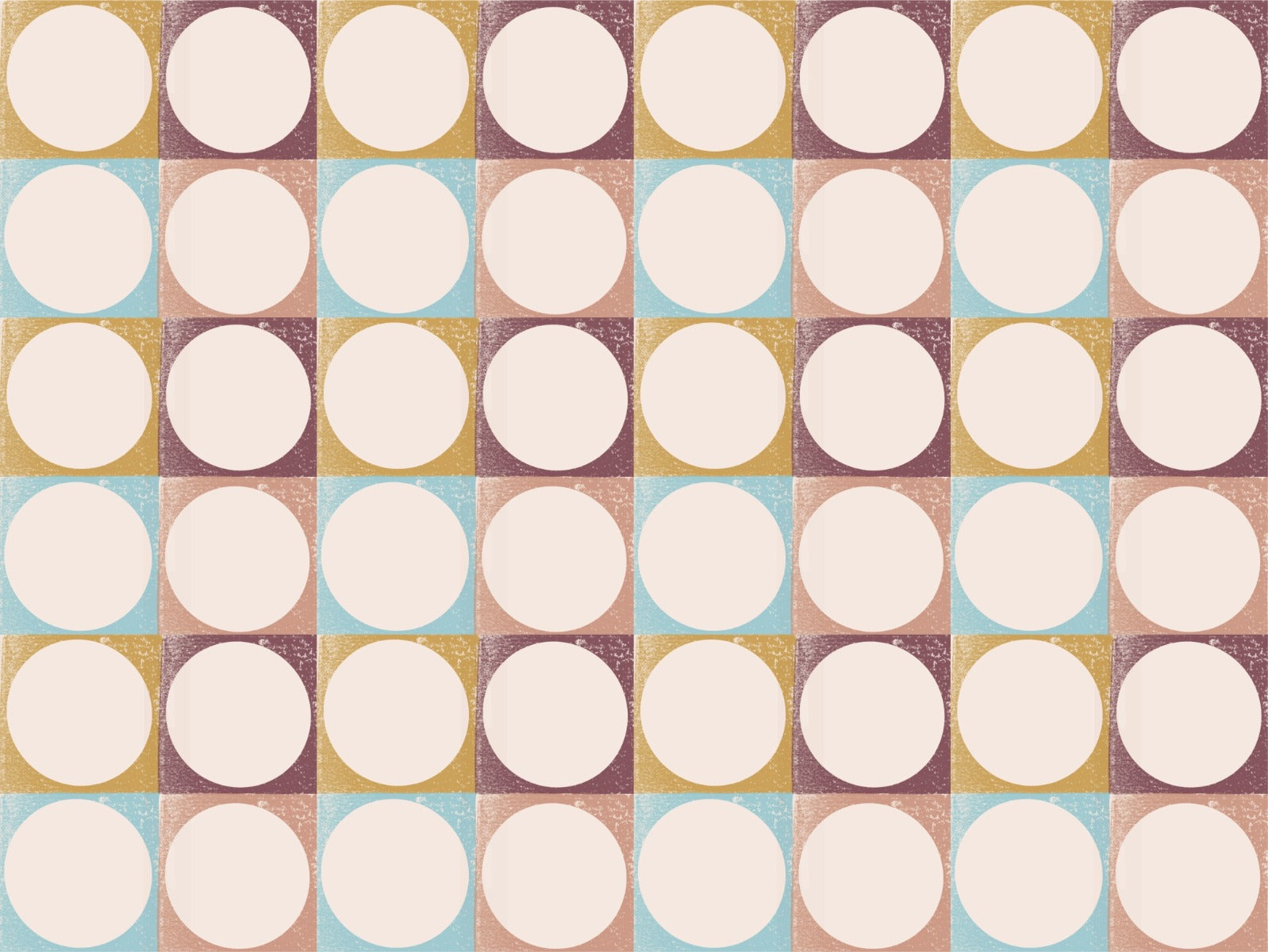 Modern Pink Blush Circles Pattern Wallpaper in your room — zoomed