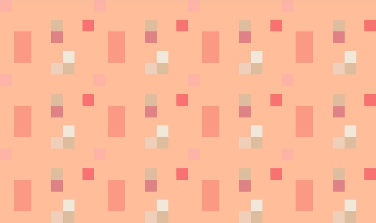 Peach Fuzz Tile Pattern Wallpaper in your room — zoomed