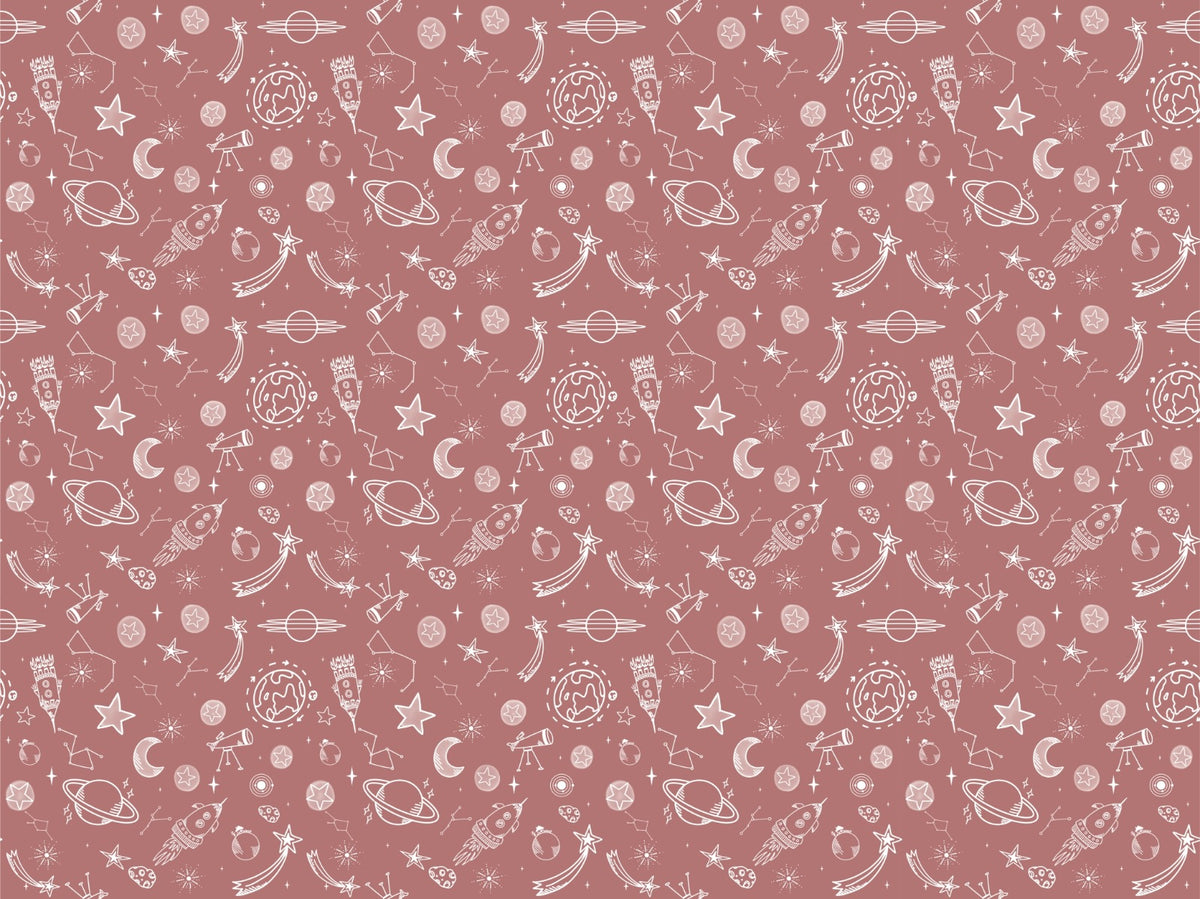 Space Voyage Rose Color Wallpaper in your room — zoomed