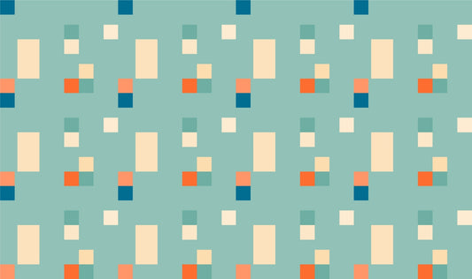 Vintage -Fliesen blaue Farben Tapete