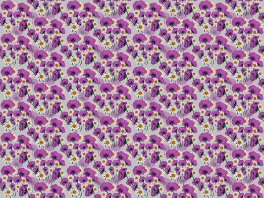 Lila Blumenwallpaper - Wild Farbmuster