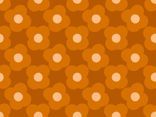 Moderne Gänseblümchen -Blumen -Orangen -Rost -Tapete