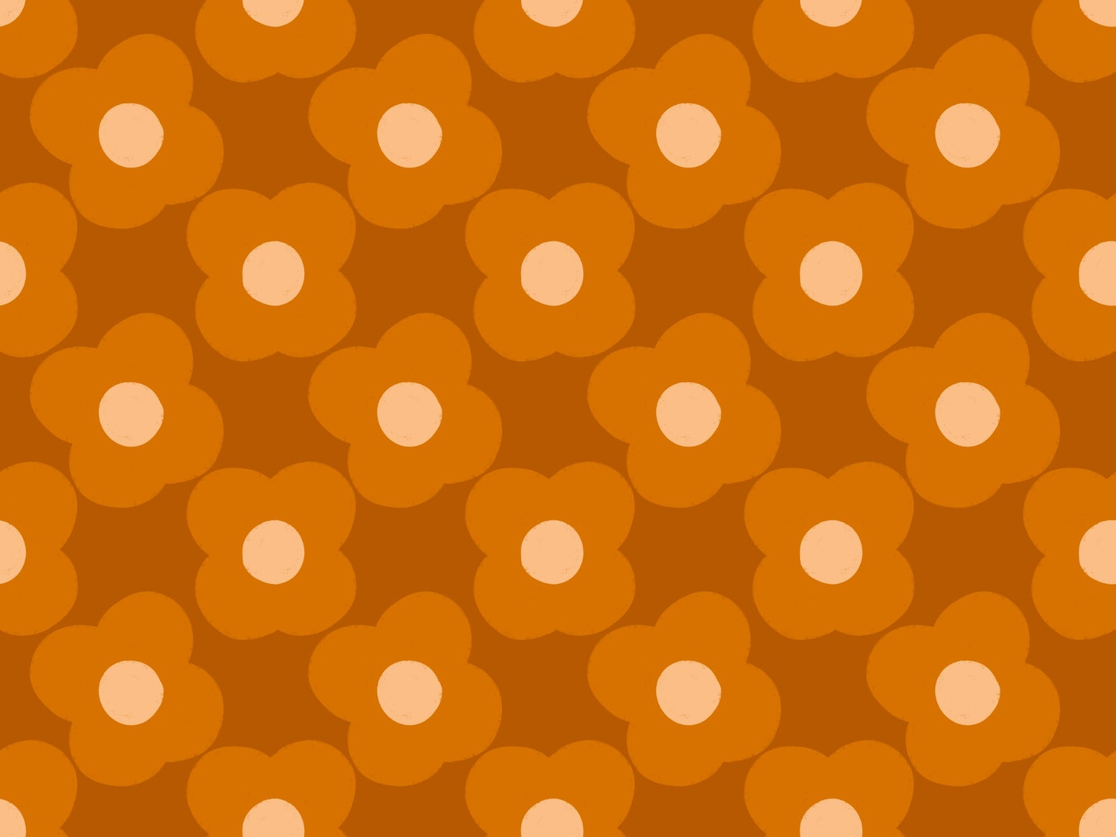 Moderne Gänseblümchen -Blumen -Orangen -Rost -Tapete