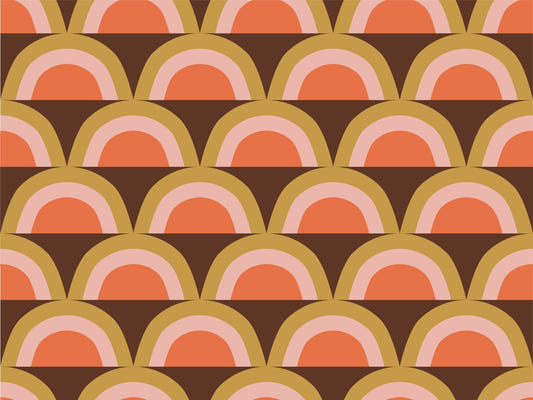 Apricity Boho Schokoladengelb Tapete