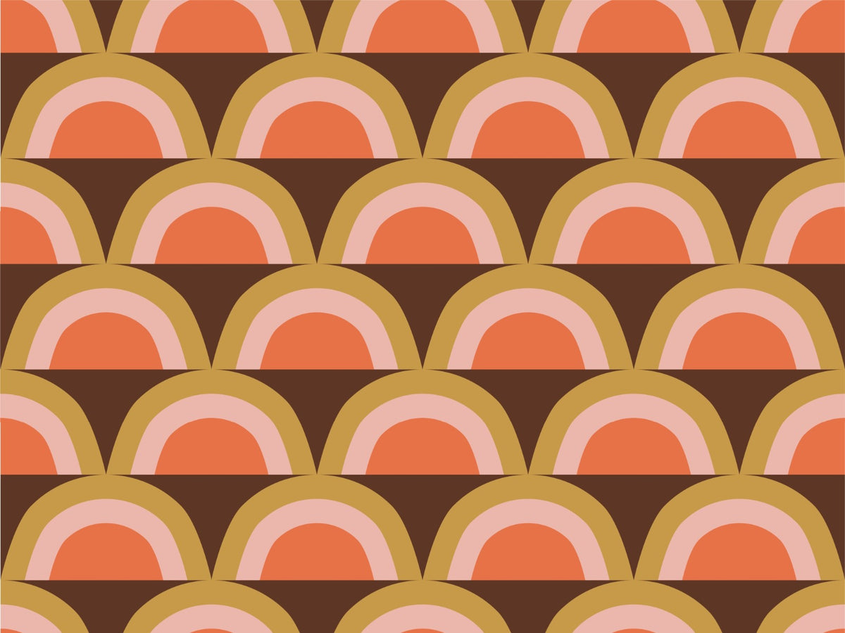 Apricity Boho Chocolate Yellow Wallpaper