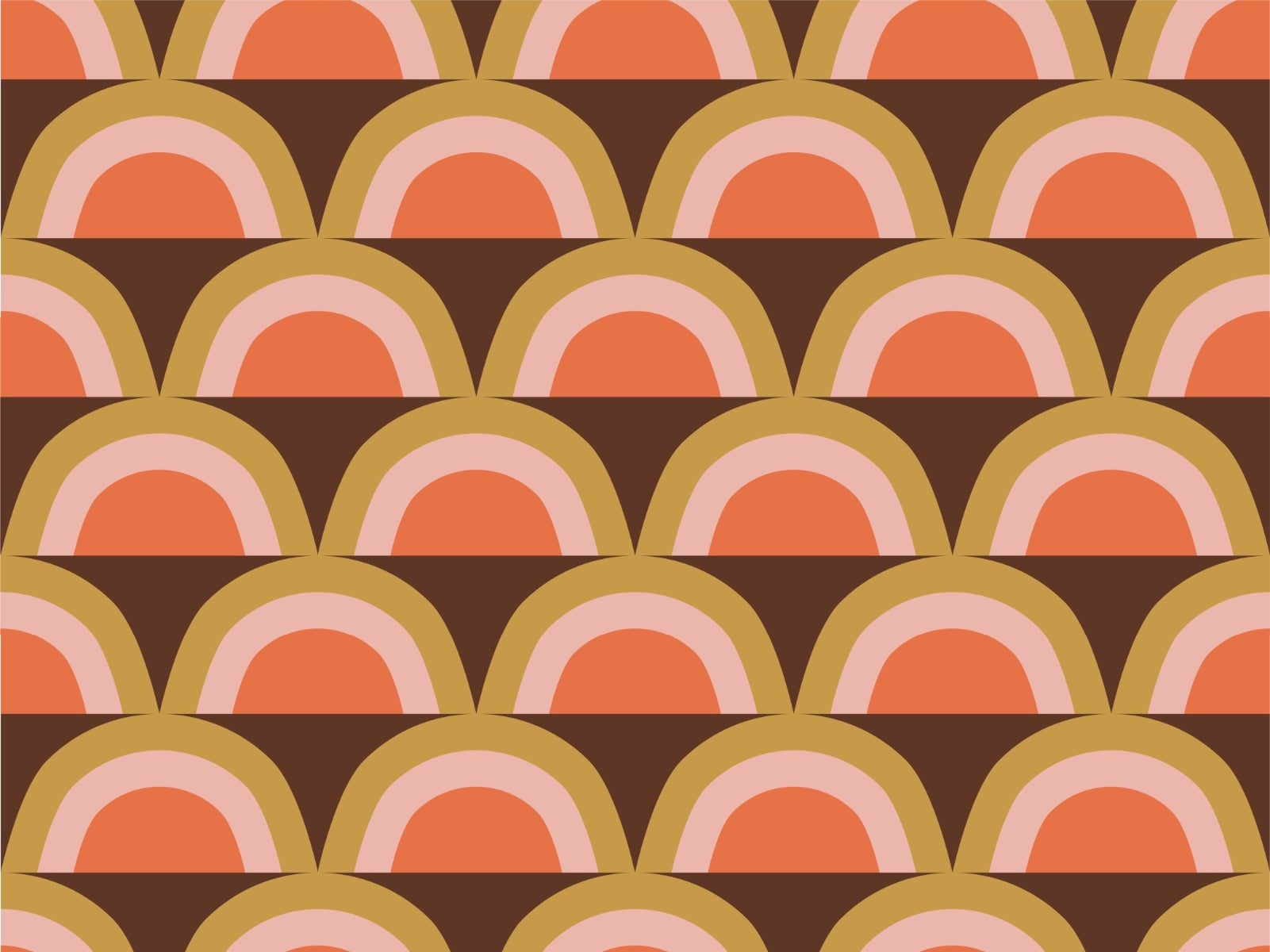 Apricity Boho Chocolate Yellow Wallpaper in your room — zoomed