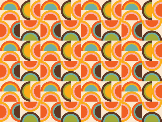 Bauhaus geometrisk boho mønster tapet