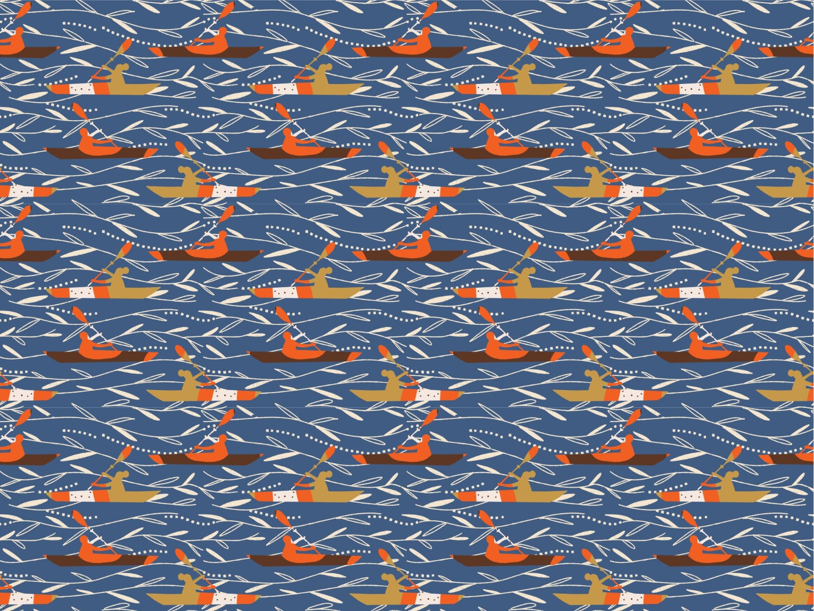 Canoa sul lago Sports Blue Wallpaper