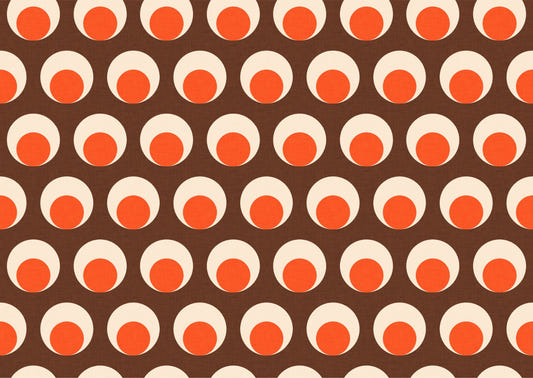 Klassische Mid Mod Dot Eye Braun Tapete