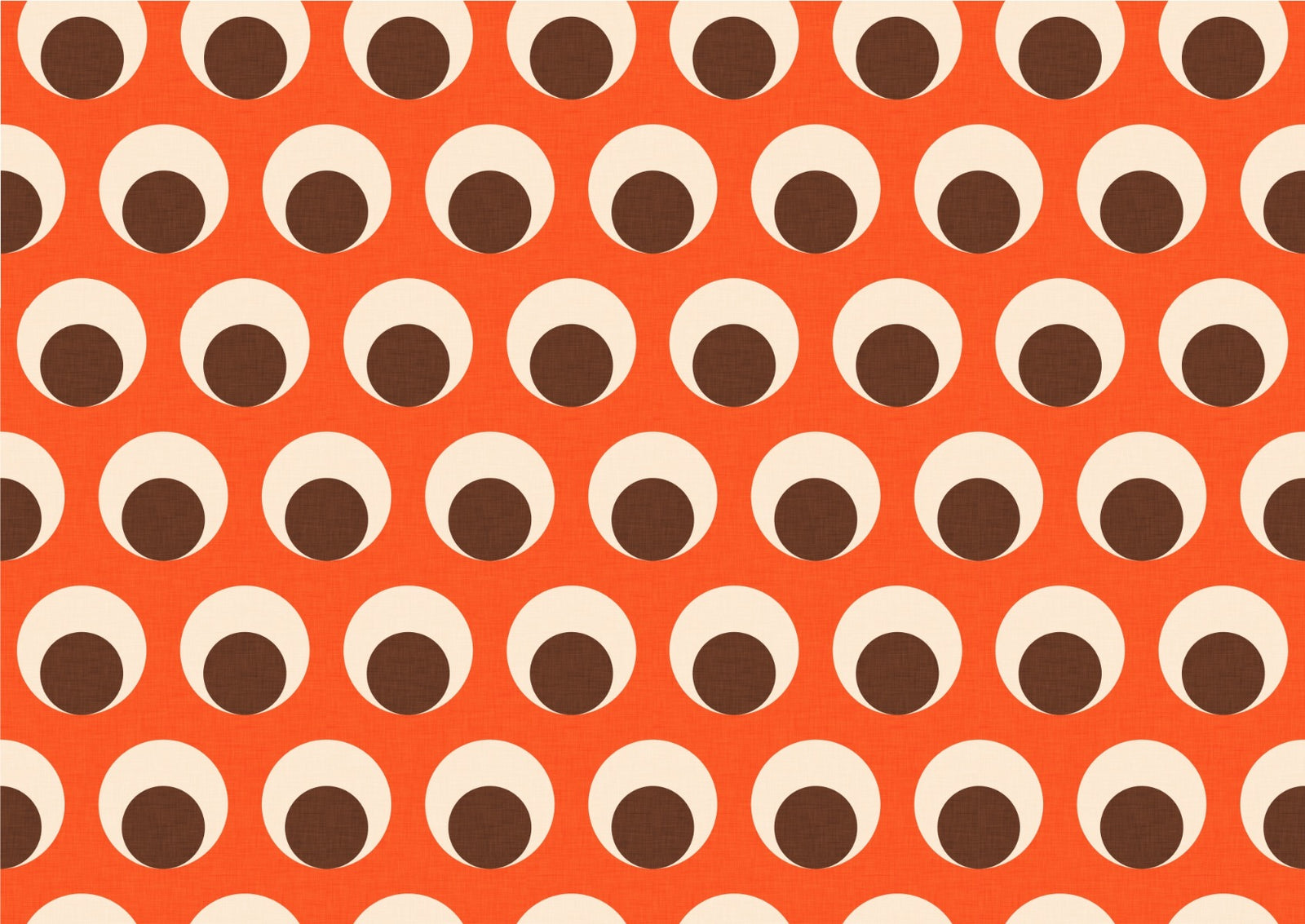 Klassisk Mid Mod Dot Eye Orange tapet
