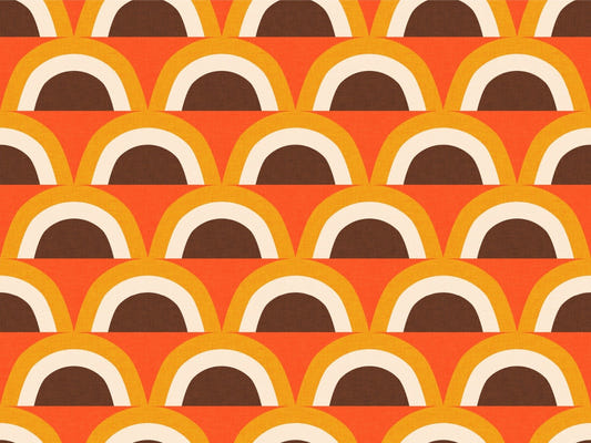 Klassiker Mid Mod Boho Orange Tapete