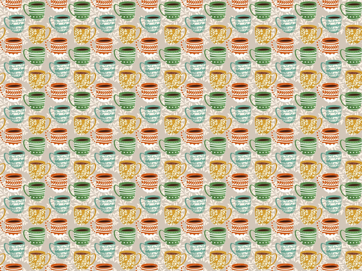 Migne de café mignon fond d'écran de couleur gris