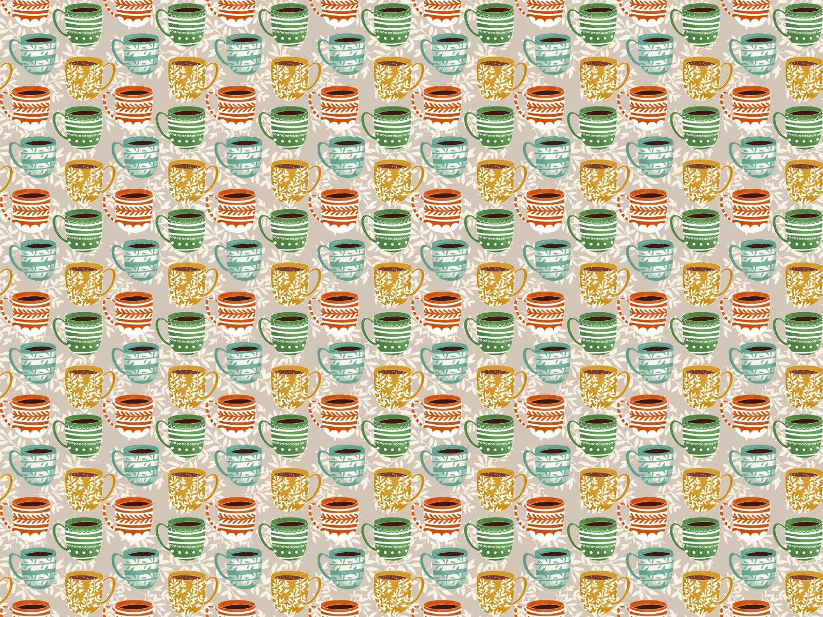 Migne de café mignon fond d'écran de couleur gris