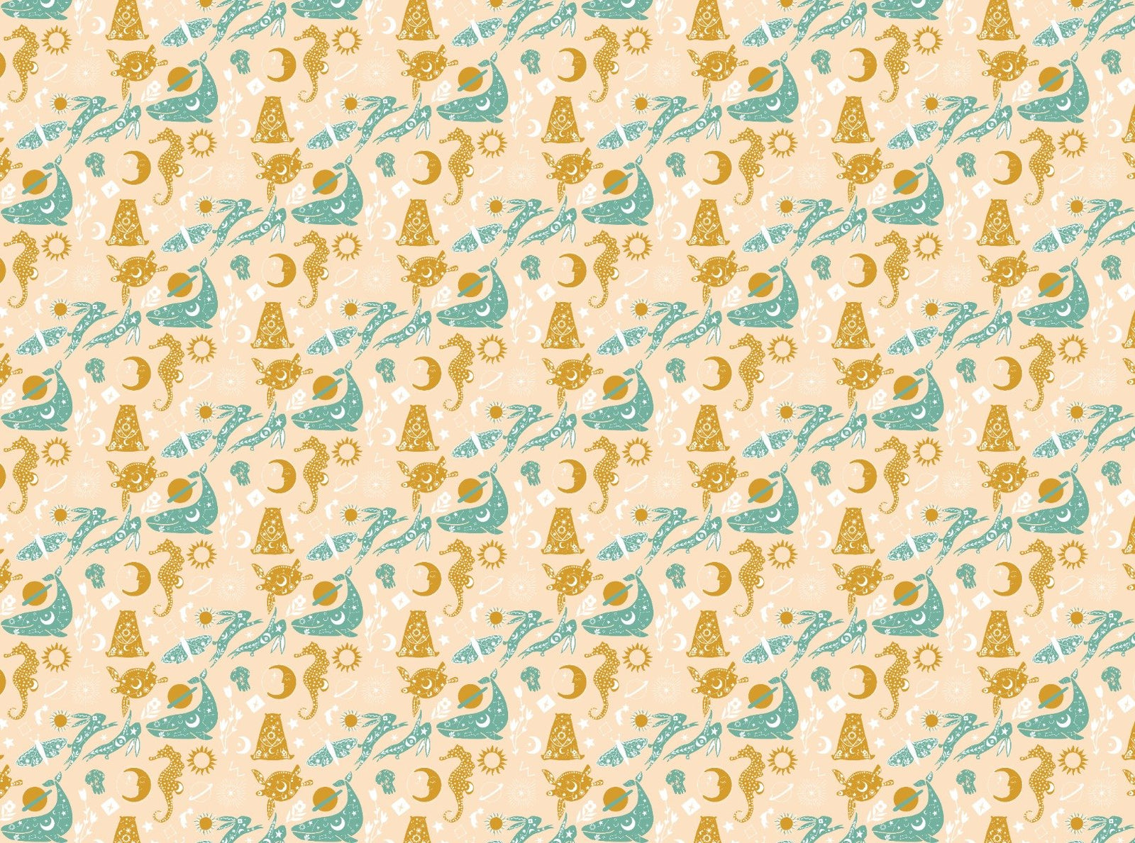 Dream Night Pink Yellow Animals With Flower Wallpaper