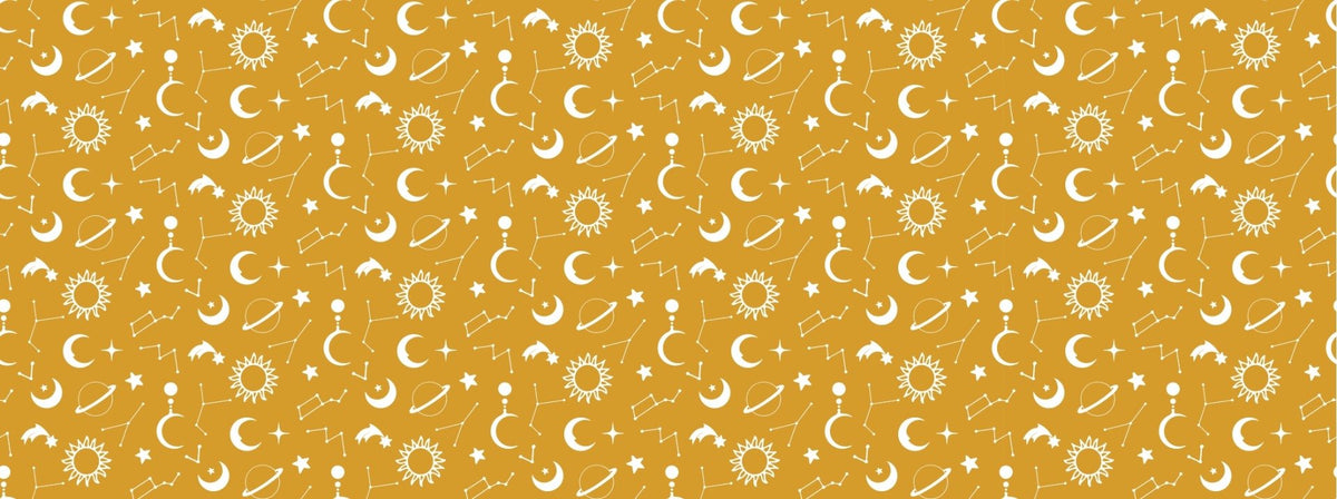 Constellation jaune de rêve nocturne étoiles papier peint in your room — zoomed