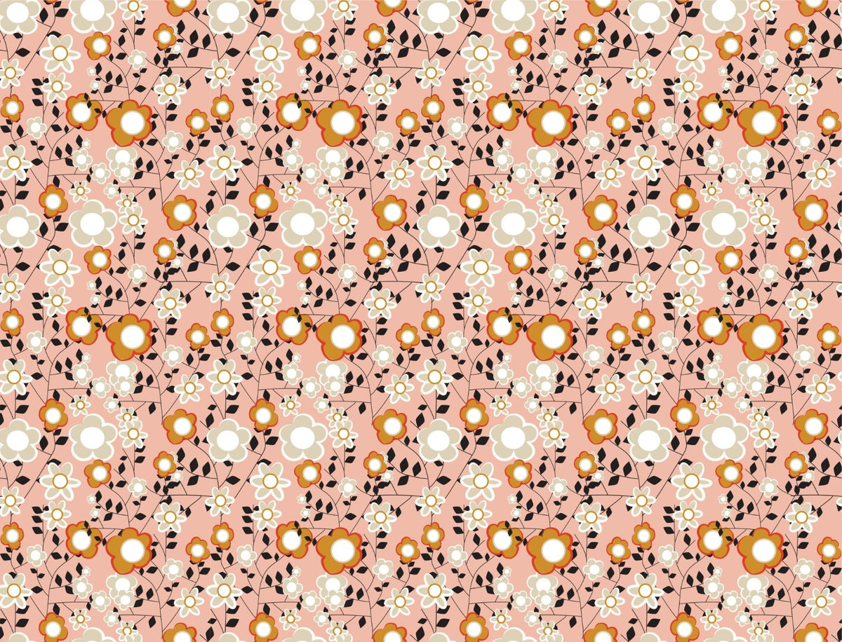 Field of Flowers Light Pink Wallpaper