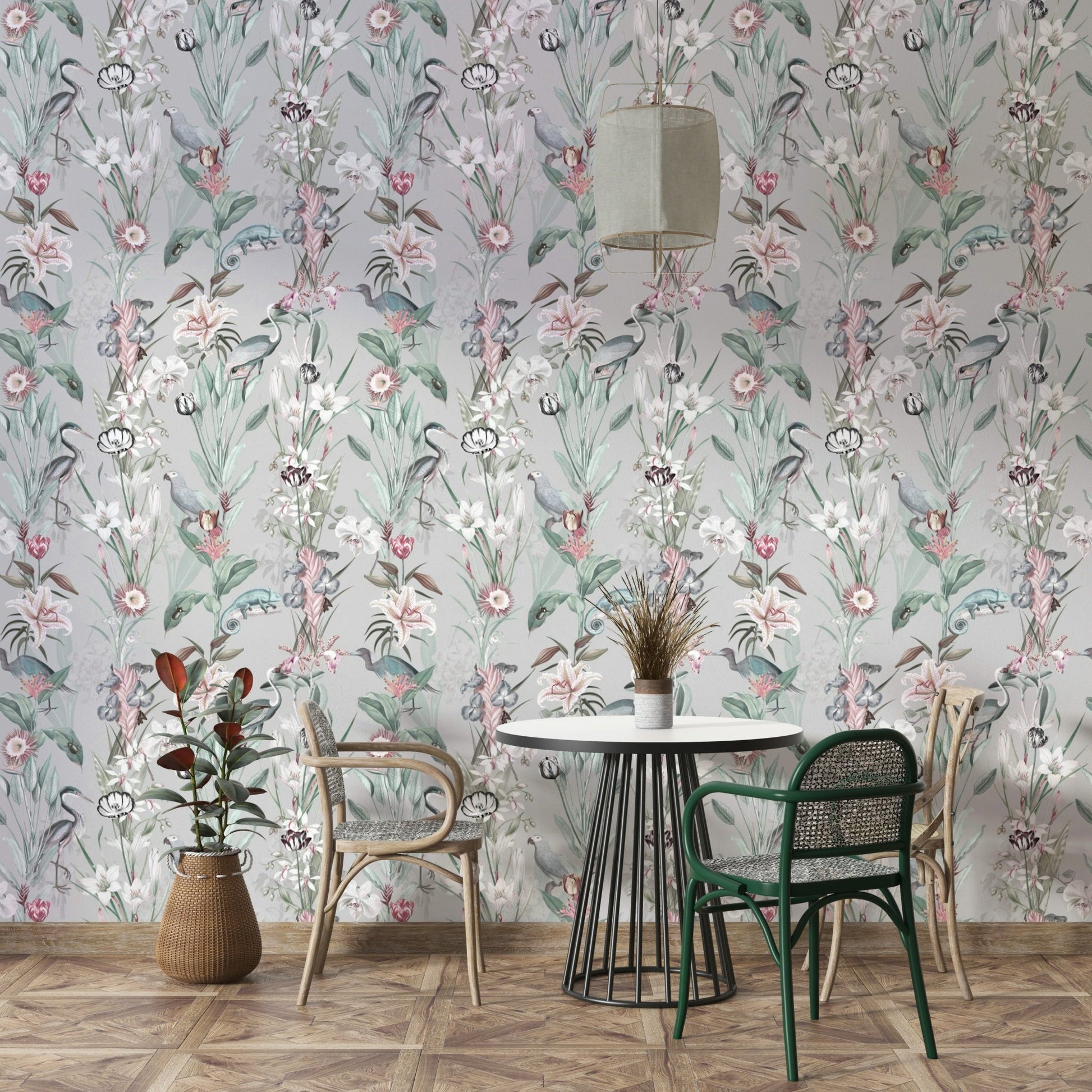 Artistic pastel wallpaper for serene spaces

