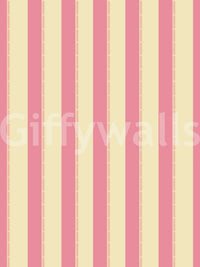 Sweet Stripes Wallpaper with a matte finish for a high-quality wall covering.