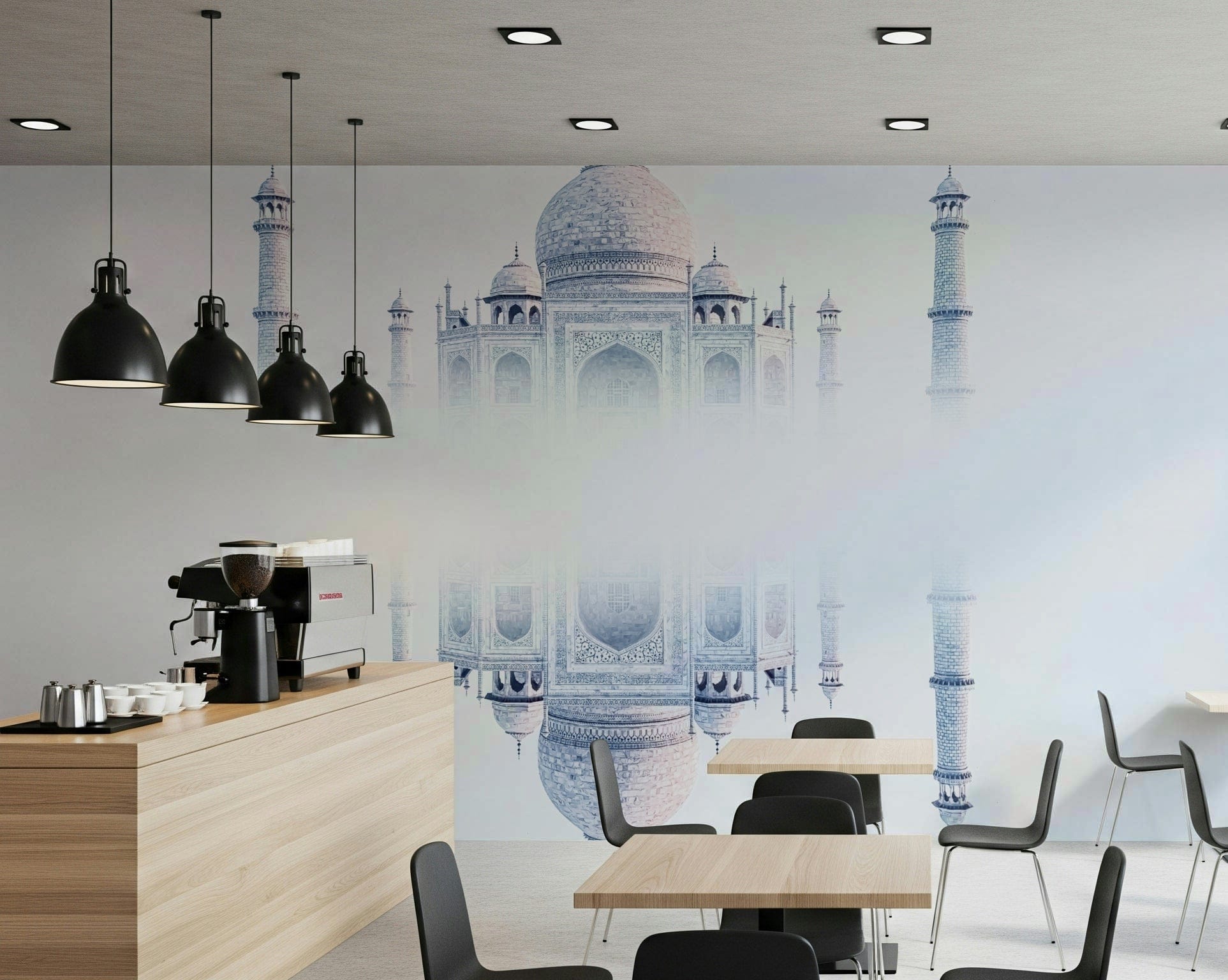 Architectural wonder Taj Mahal Mirage wallpaper for walls art.