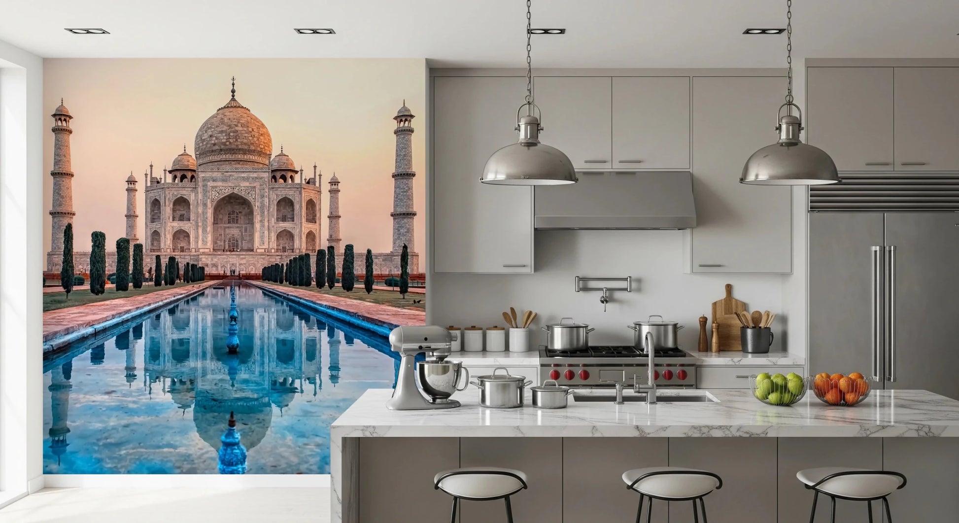 Taj Reflection Wall Mural
