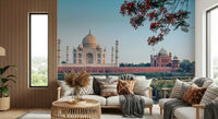 Red sandstone gateway near monument, Taj Serenity wall decor.