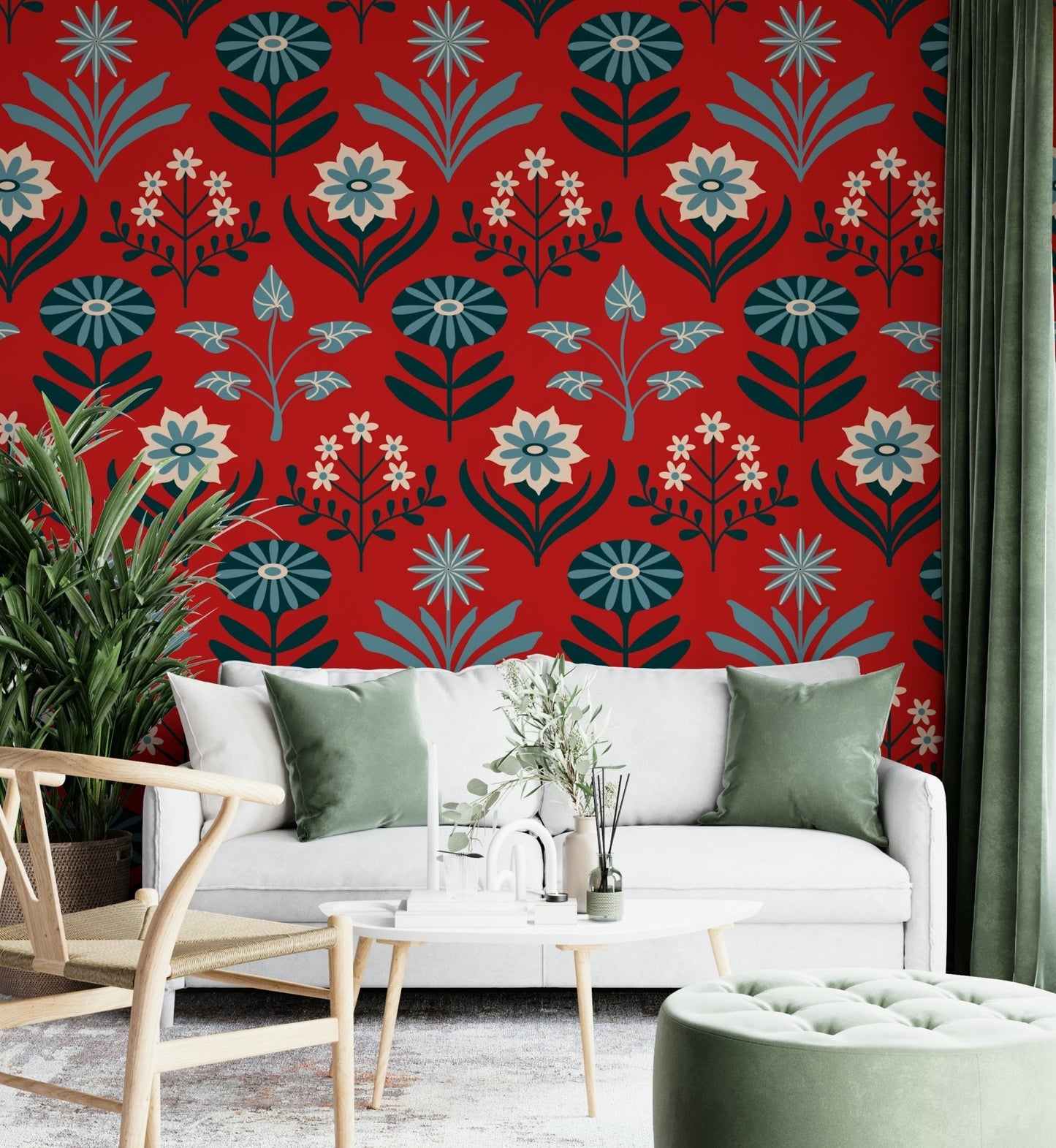 Hand-drawn look with organic shapes and strong colors.

