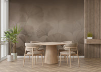 The colors are soft and gentle, with pale grays, beiges, and muted tones.

