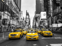 Taxi Rush Hour Wall Mural