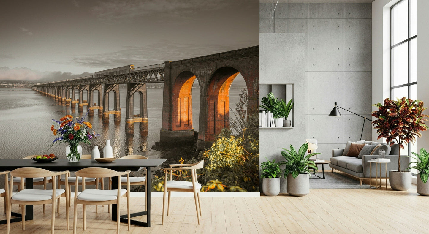 Wandbild der Tay-Eisenbahnbrücke