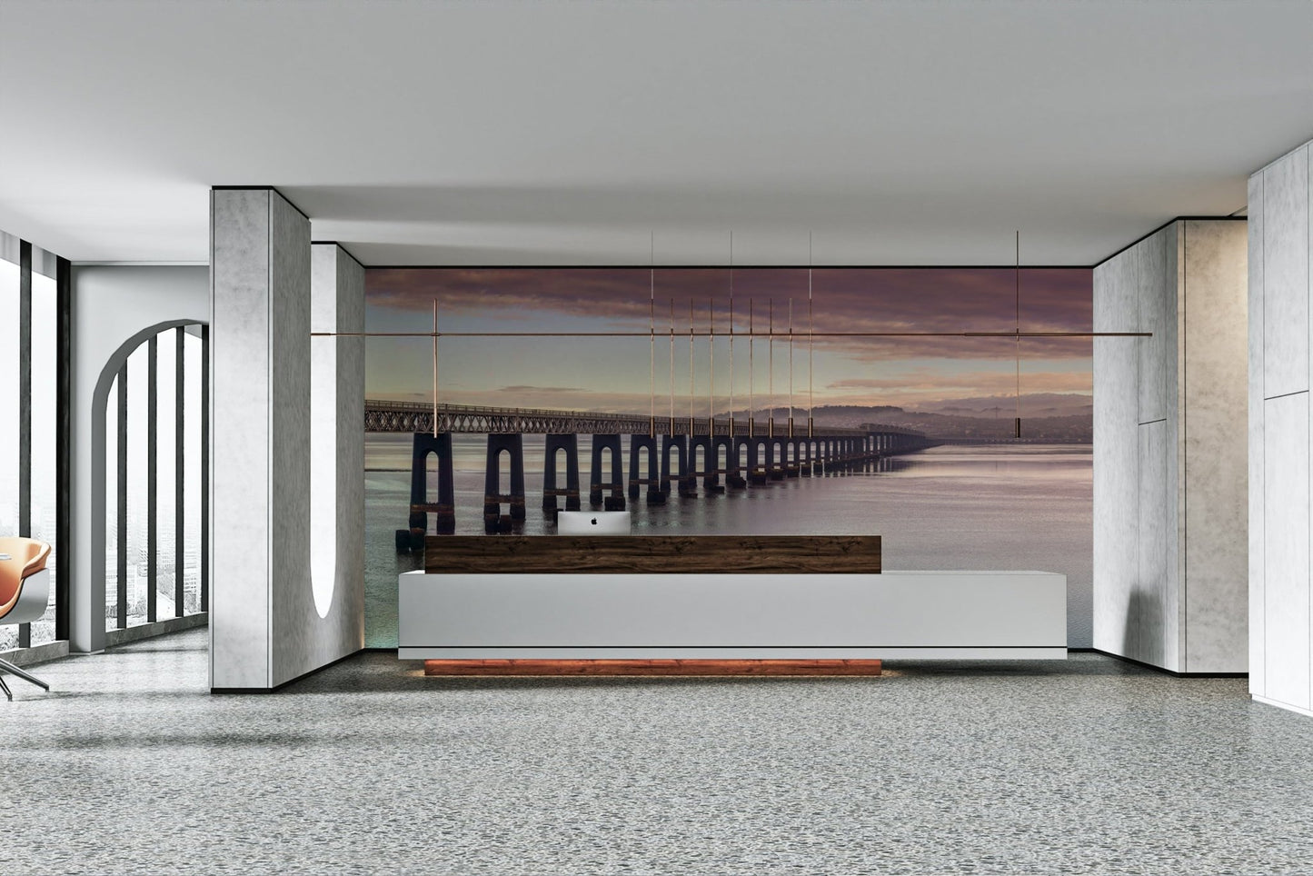 Soft, ethereal sunrise light.

