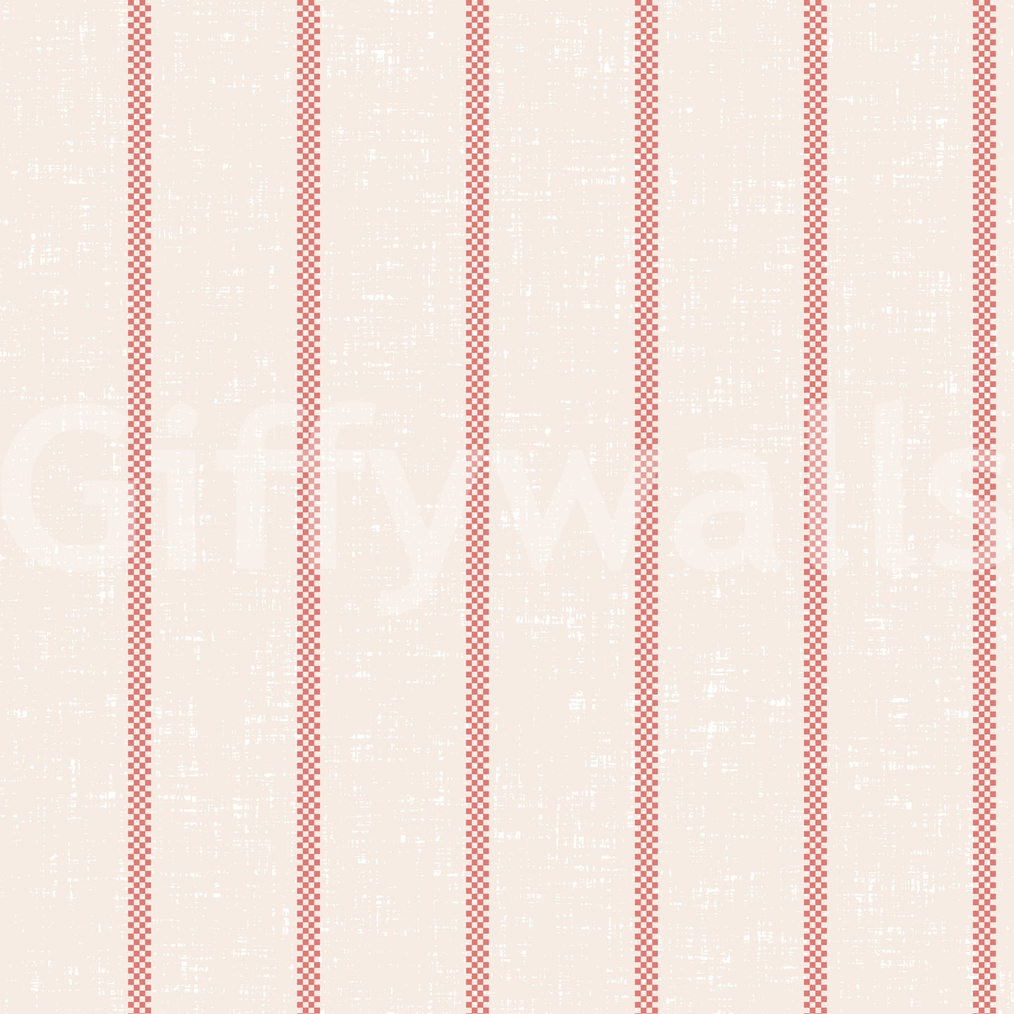 Tea Towel Stripe - Red Wallpaper⁠