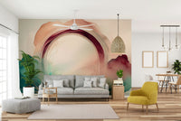 Teal Dream Portal mural creating a calming, dreamlike atmosphere in your space.

