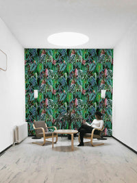 Green Foliage peaceful wall mural

