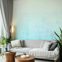 The wall art combines soft and hard elements.

