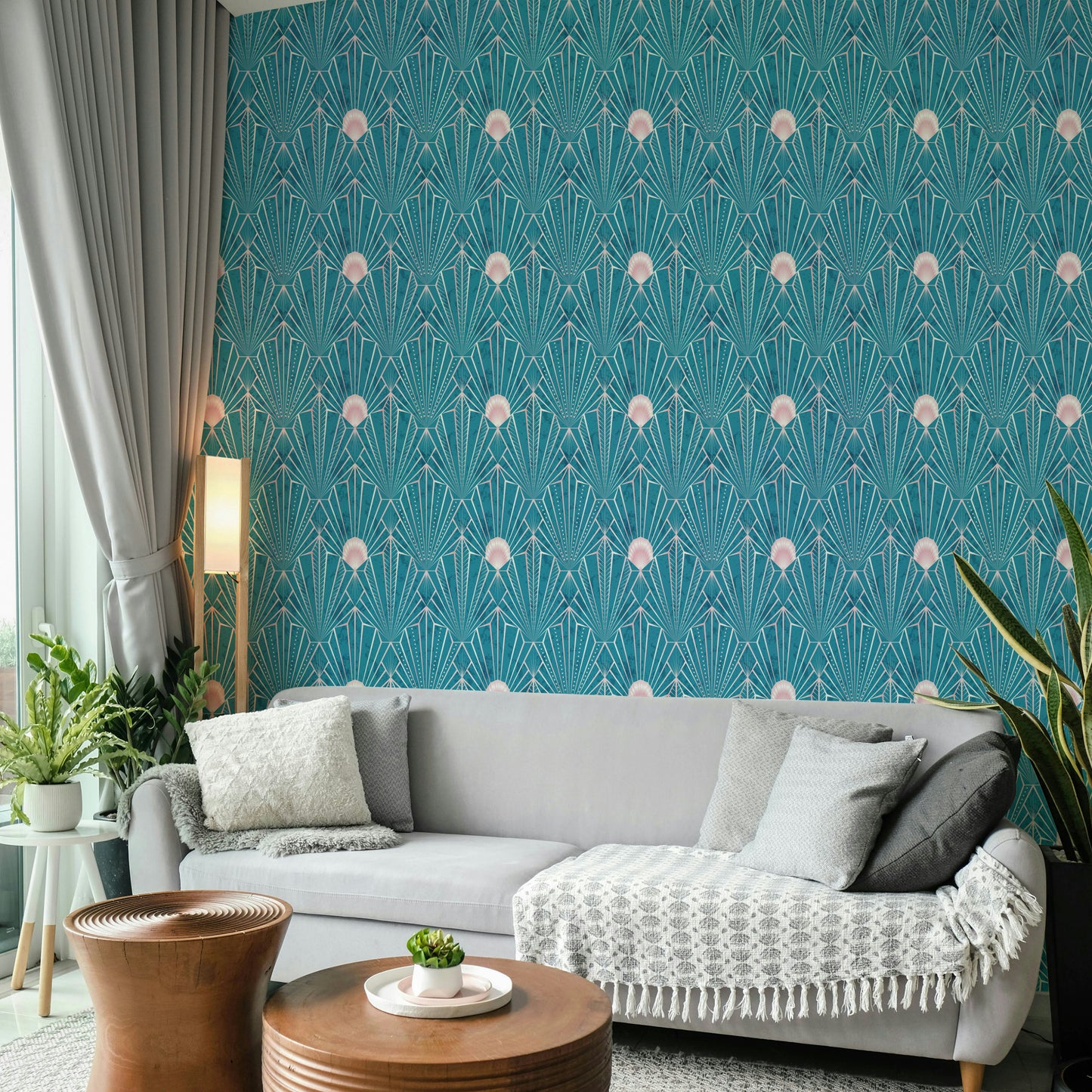 NuturaLLY wallpaper featuring rose gold Deco radiance

