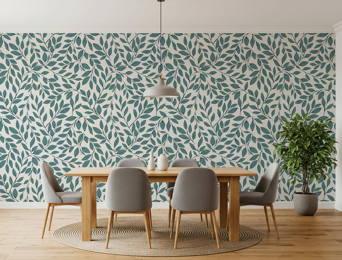 Teal Vines Wallpaper⁠