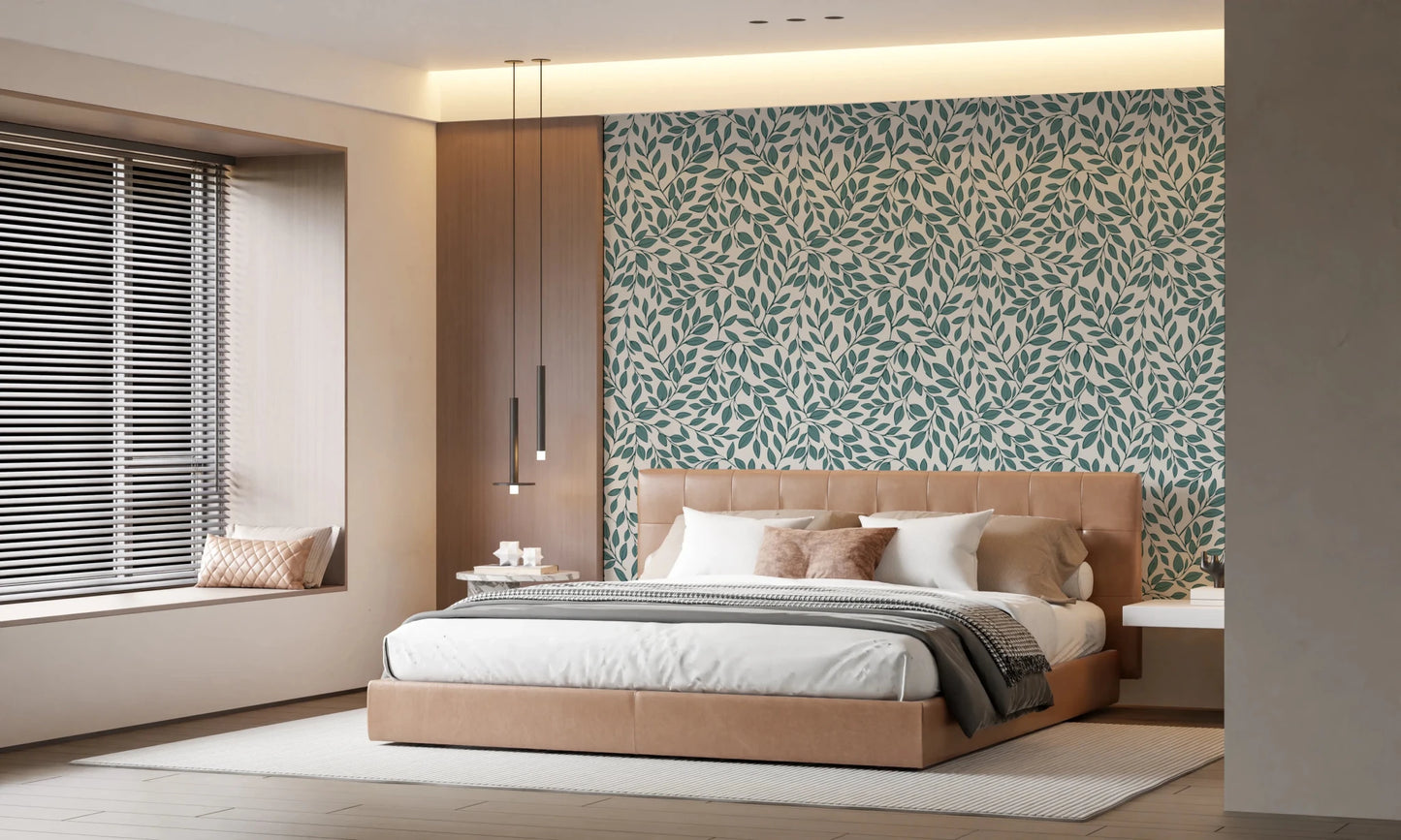 Teal Vines Wallpaper⁠