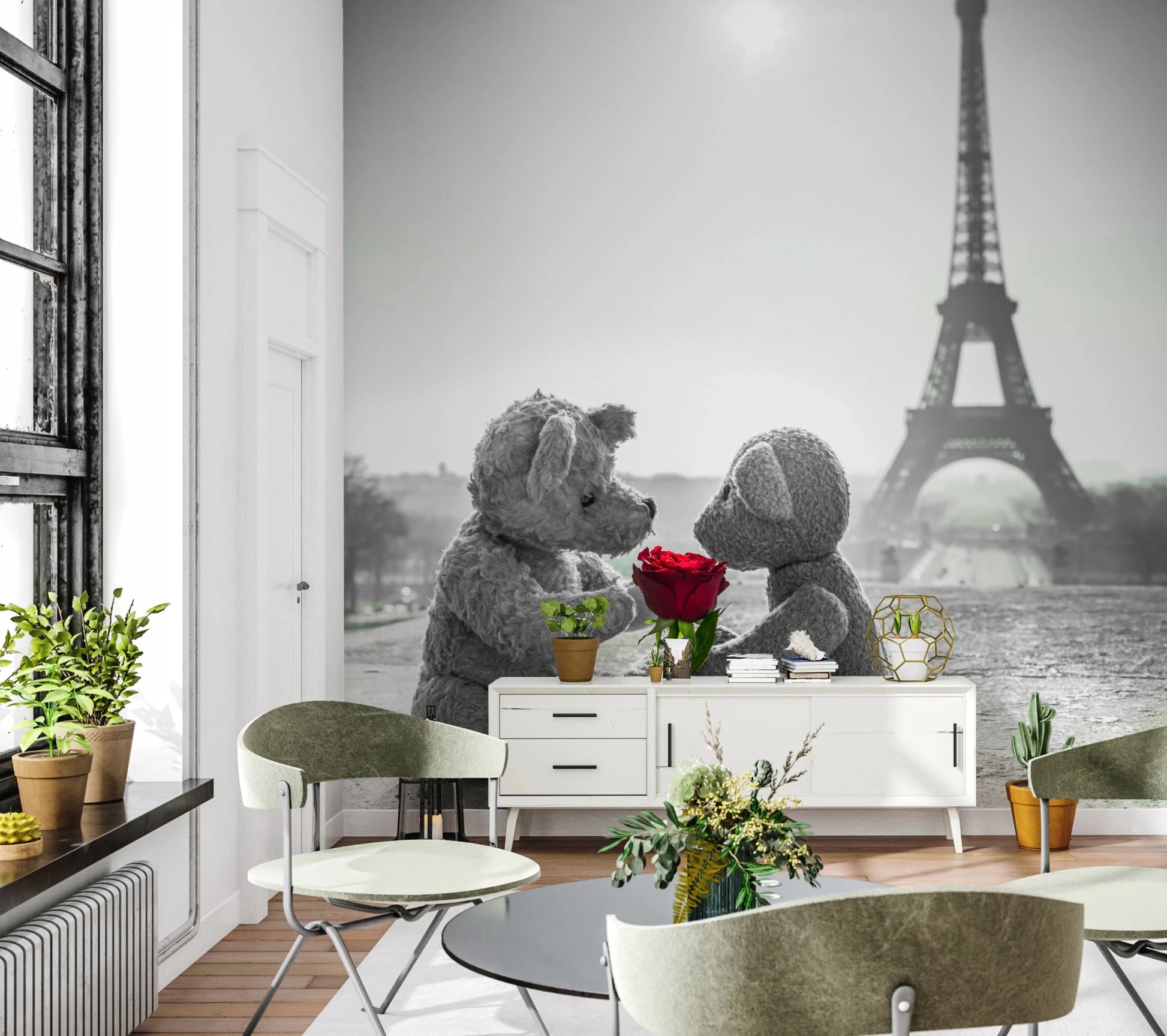 Teddy Bears in Love Wall Mural