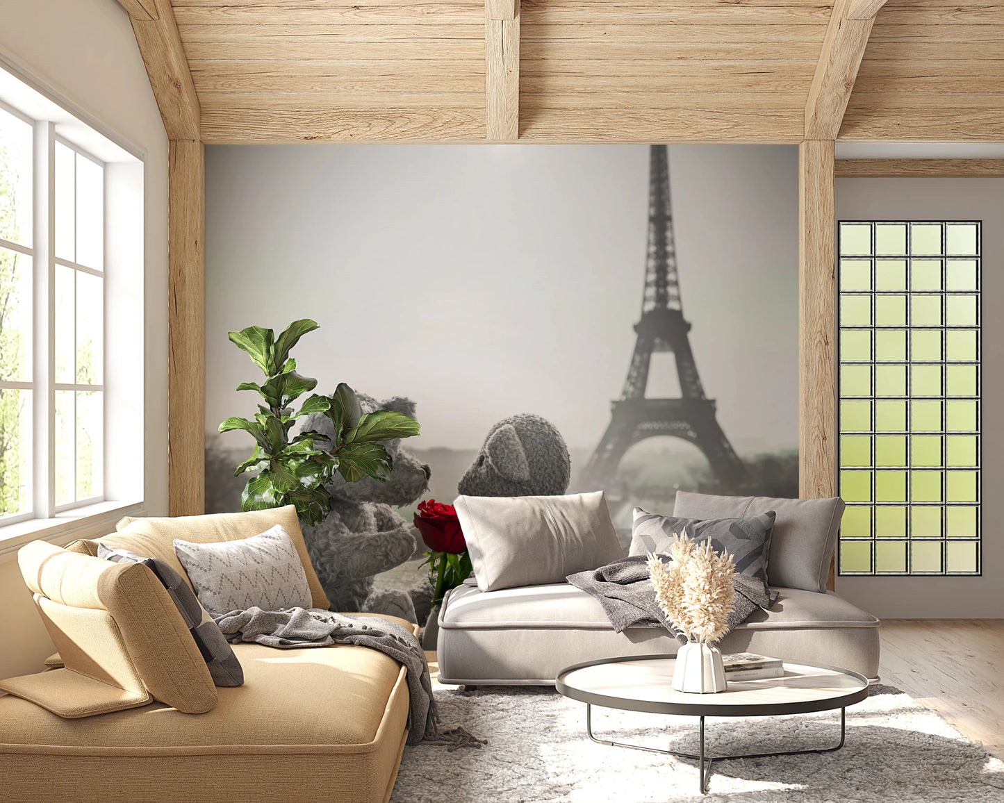 Teddy Bears in Love Wall Mural